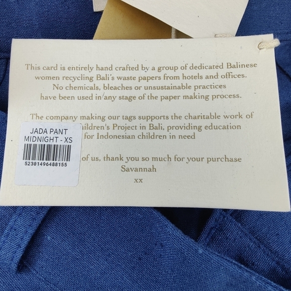 Savannah Morrow Jada Pants Midnight 100% Peace Silk XS NWT $420 - Picture 9 of 15